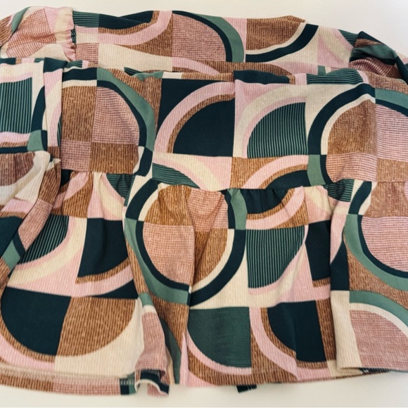 Monteau Los Angeles Retro Midi Dress Button Fron Size Medium Geometric Design - Picture 8 of 16